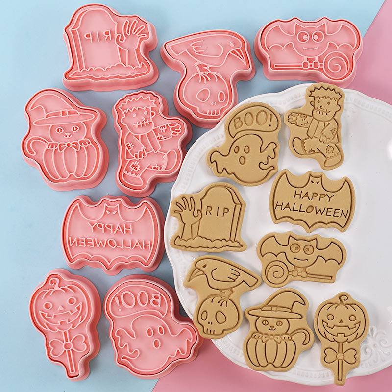 Cosplay Bat Prop - Halloween Cookie Stamp Cutters 8Pcs Ghost